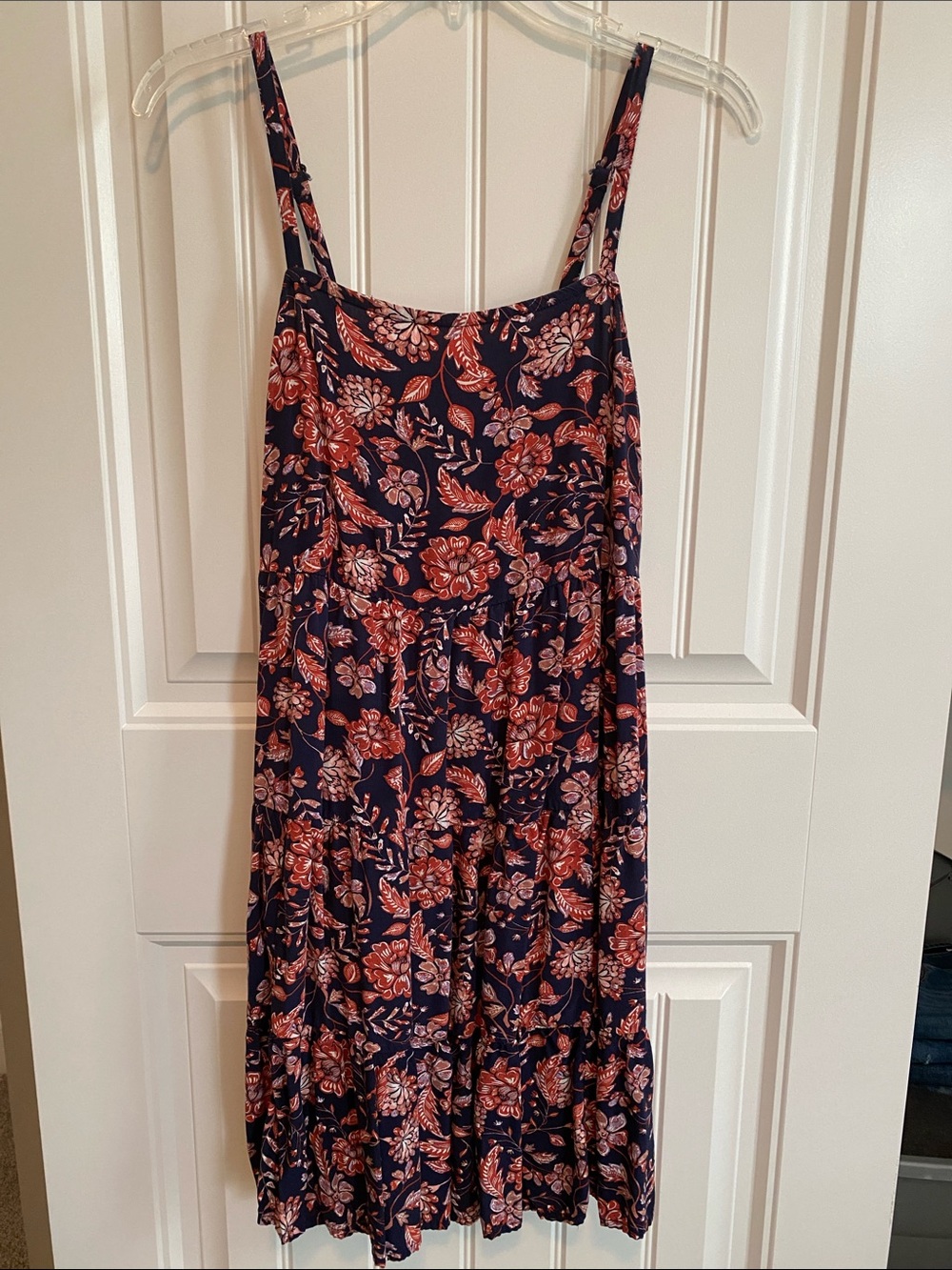 Old Navy Navy Blue Floral Print Mini Dress